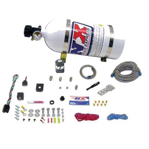 Nitrous Express Dry EFI Single Nozzle Nitrous Kit (35-150HP) w/10lb Bottle
