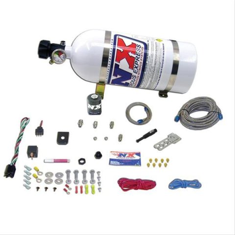 Nitrous Express Dry EFI Single Nozzle Nitrous Kit (35-150HP) w/15lb Bottle