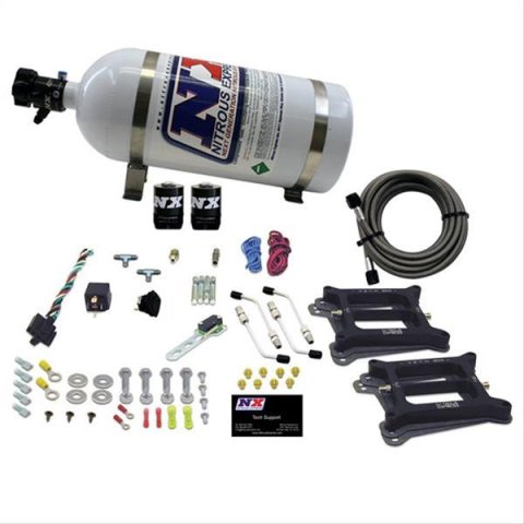 Nitrous Express Dual/4150/Alcohol Nitrous Kit (50-300HP) w/10lb Bottle