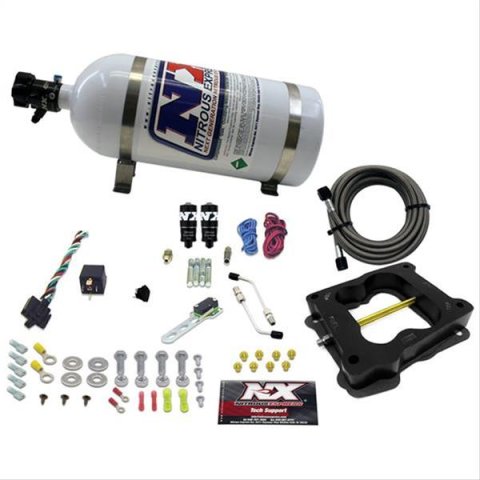 Nitrous Express Q-Jet/Holley Spread Bore Hitman Plus Nitrous Kit (50-200HP) w/10lb Bottle