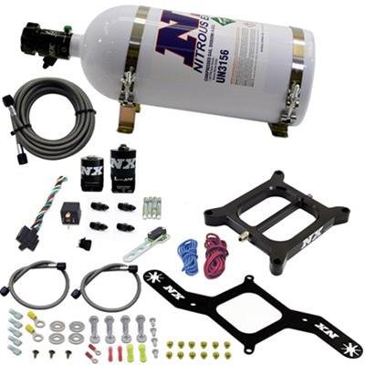 Nitrous Express 4150 RNC Conventional Nitrous Plate Kit w/.375in Solenoid w/15lb Bottle