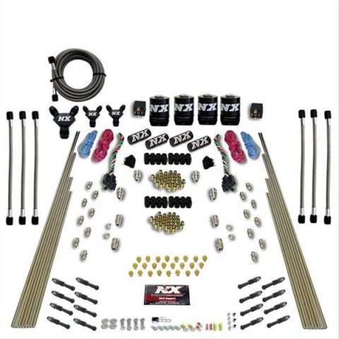 Nitrous Express 8 Cyl Dry Direct Port Dual Stage 4 Solenoids Nitrous Kit (200-600HP) w/o Bottle