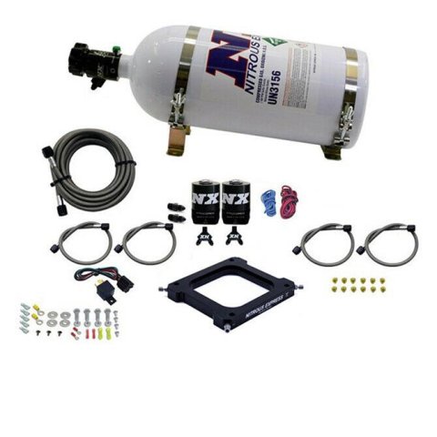 Nitrous Express 4500 Assassin Plate Stage 6 Nitrous Kit (50-300HP) w/15lb Bottle