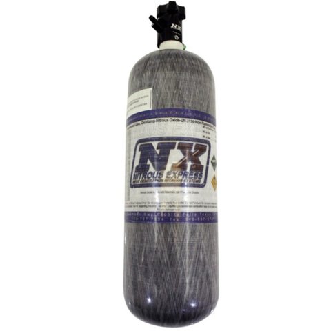 Nitrous Express Composite Bottle w/Lightning 500 Valve -6 Bottle Nipple (6.79 Dia. x 23.25 Tall)