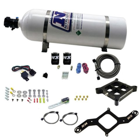Nitrous Express Dry Dual Stage Billet Crossbar Plate System 100-1000hp (4150 Flange) w/15lb Bottle