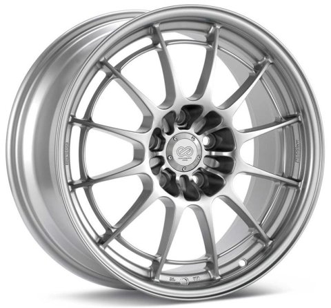 Enkei NT03+M 18x9.5 5x114.3 27mm Offset 72.6mm Bore F1 Silver Wheel