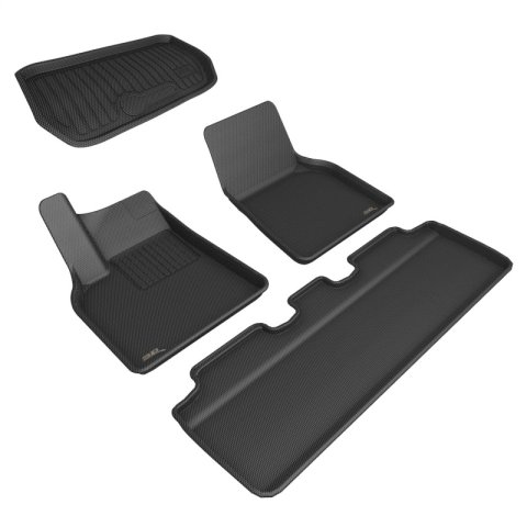 3D MAXpider 21-22 Tesla Model Y 1st & 2nd Row Floormats - Black
