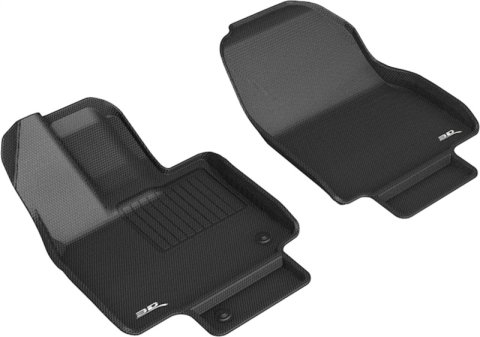 3D MAXpider 20-23 Toyota Highlander Kagu Black Floor Mat - Row 1