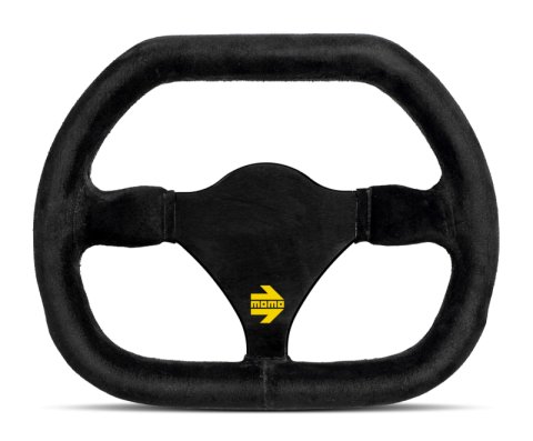 Momo MOD30 Buttons Steering Wheel 320 mm - Black Suede/Black Spokes/1 Stripe