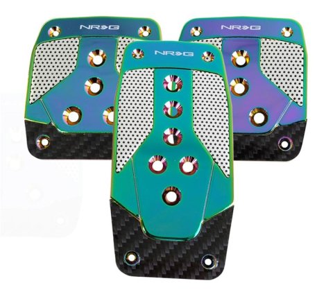 NRG Aluminum Sport Pedal M/T - Neochrome w/Black Carbon