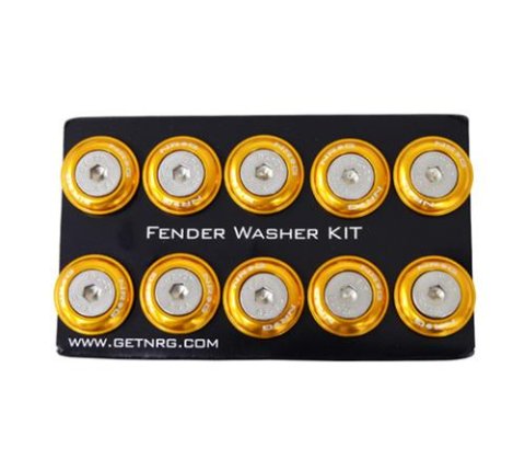 NRG Fender Washer Kit w/Rivets For Plastic (Rose Gold) - Set of 10