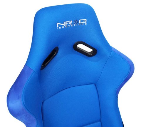 NRG FRP Bucket Seat (Blue Cloth) - Large