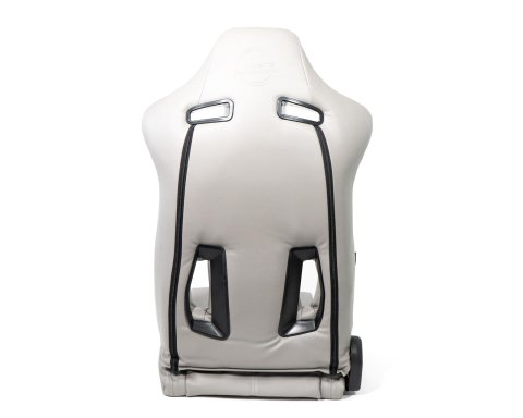 NRG Reclinable Sport Seats (Pair) The Arrow Grey Vinyl w/ Pressed NRG logo w/ Grey Stitch