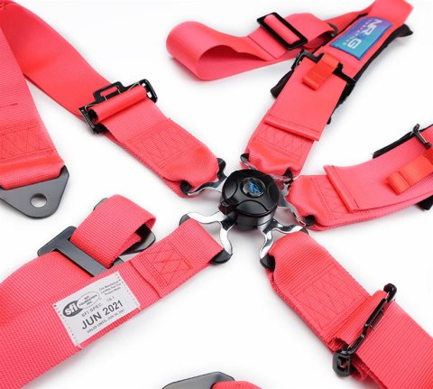 NRG 5PT 3in. Seat Belt Harness / Cam Lock - Pink