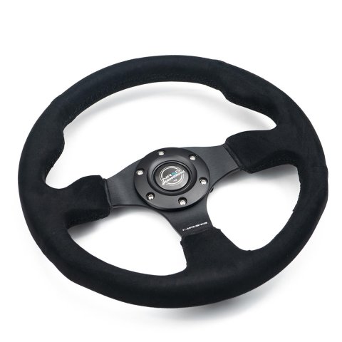 NRG Reinforced Steering Wheel (320mm) Alcantara Steering Wheel w/ Black Stitching