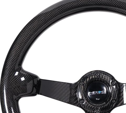 NRG Forged Carbon Fiber Steering Wheel (350mm / 3in. Deep)