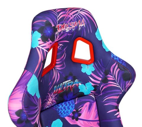 NRG FRP Bucket Seat PRISMA Edition PINA Version Purple Pearlized Back Violet Tropical Print - Medium