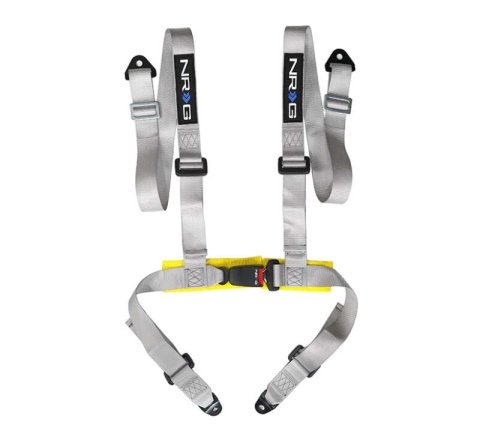 NRG 4 Point Seat Belt Harness / Buckle Lock - Silver