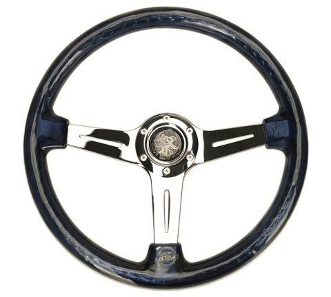 NRG Reinforced Steering Wheel (350mm / 2in. Deep) Matsuri Clear Acrylic w/ NeoChrome Spoke