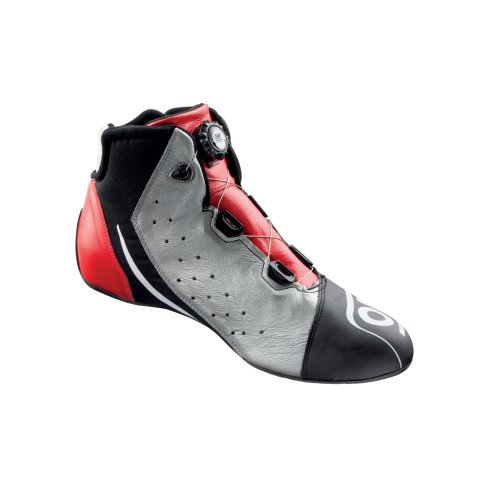 OMP One Evo X R Shoes Black/Silver/Red - Size 44 (Fia 8856-2018)