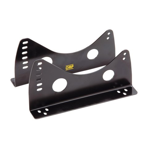 OMP Seat Brackets w/ Lateral Attachments Steel Thick 3MM Black