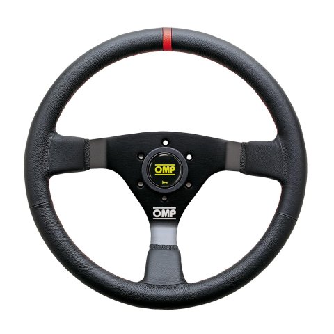 OMP WRC Steering Wheel Black/Red Leather