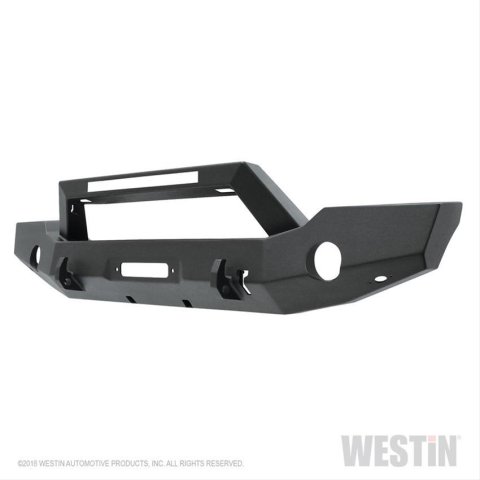 Westin 18-20 Jeep Wrangler WJ2 Full Width Front Bumper w/LED Light Bar Mount Textured Black
