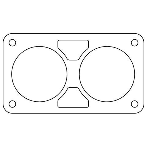 Cometic Chrysler Gen 3 6.1L 80mm Throttle Body Gasket .020in Fiber