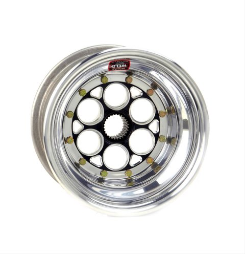 Weld Magnum Sprint 15x17 / 42-Spline / 7in. BS Black Wheel - Outer Beadlock w/Black 6-Dzus Cover