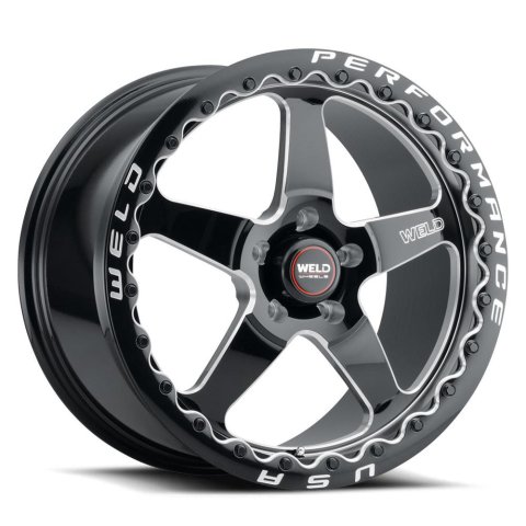 Weld S904 18x10 Ventura Beadlock 5x112 ET40 BS7.1 Gloss BLK MIL DIA 78.1