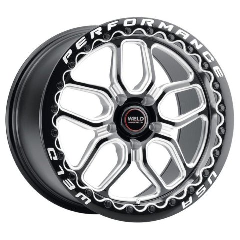 Weld S907 15X10 Laguna Beadlock 5X115 ET22 BS6.4 Gloss Black MIL Dia 78.1