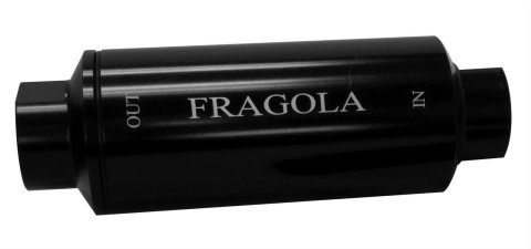Fragola Fuel Filter -10 in/Out 100 Micron. Black