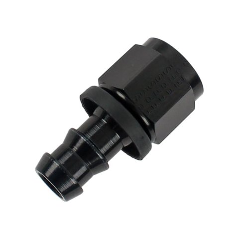 Fragola -8AN Push-Lite End Straight - Black