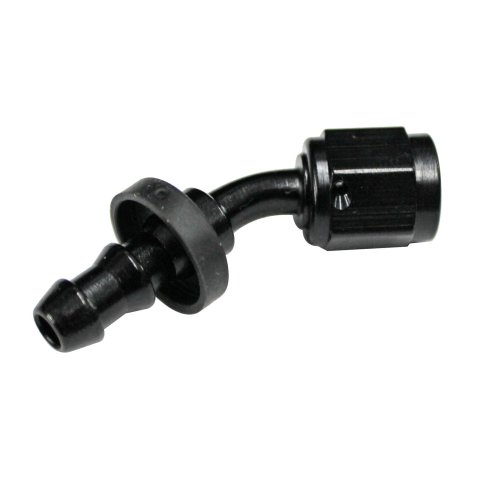 Fragola -8AN Push-Lite End 45 Degree - Black