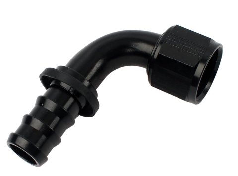 Fragola -12AN Push-Lite End 90 Degree - Black
