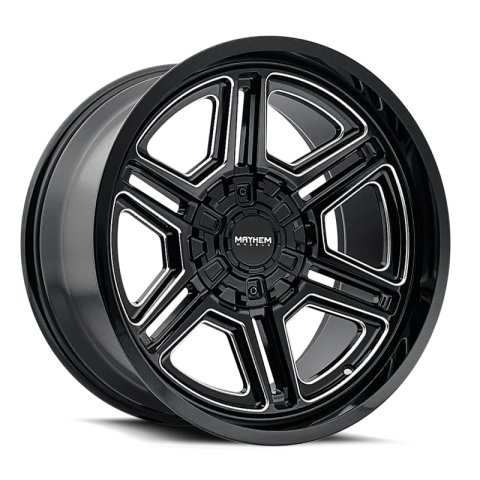 Mayhem 8117 Hermosa 20x9 / 5x127 BP/ 18mm Offset / 87mm Hub Black/Milled Wheel