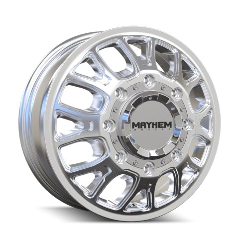 Mayhem 8107D Cogent Dually 17x6.5 8x210 BP 125mm Offset 154.2mm Bore Polished Wheel