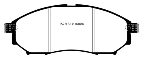 EBC 08-13 Infiniti EX35 3.5 Redstuff Front Brake Pads