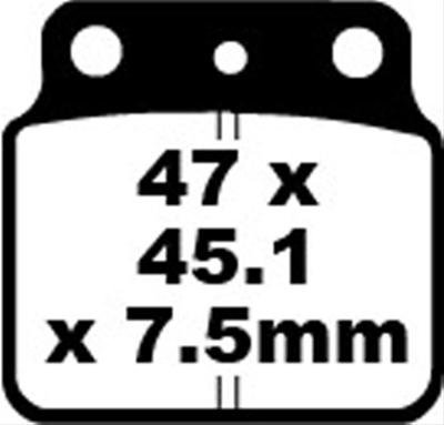 EBC 03-05 Kawasaki KSF 400 KFX Rear Left FA-SFA-TT-X Brake Pads