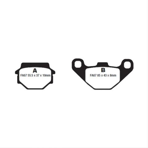 EBC 94-09 Kawasaki EX 500 Ninja Rear Left FA-SFA-TT-X Brake Pads