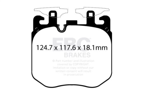 EBC Racing 2021+ BMW 430 Coupe w/M Sport Brakes (G20/G22) RP-X Race Front Brake Pads