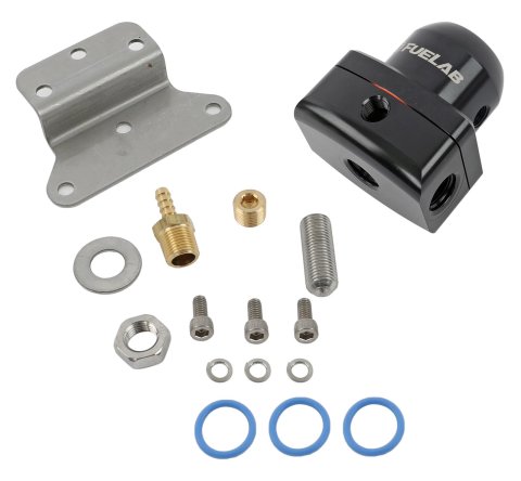Fuelab 515 EFI Adjustable FPR 25-90 PSI (2) -6AN In (1) -6AN Return - Black