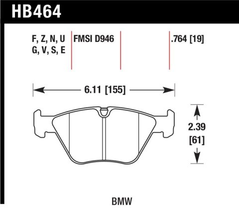 Hawk 01-06 BMW 330Ci / 01-05 330i/330Xi / 03-06 M3 HPS Street Front Brake Pads