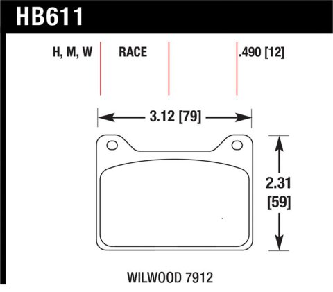 Hawk Wilwood 7912 DTC-30 Race Brake Pads
