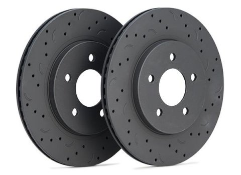 Hawk 07-15 Audi Q7 / 08-16 Porsche Cayenne Talon Cross Drilled and Slotted Front Rotors (Pair)