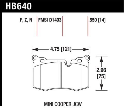 Hawk 09-10 Mini Cooper HPS Street Front Brake Pads