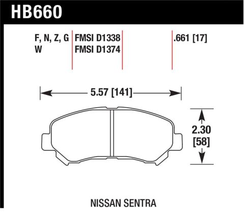 Hawk 09-10 Nissan Maxima / 08-10 Rogue / 07-09 Sentra SE-R / 10 Sentra SE-R M/T Performance Cerami