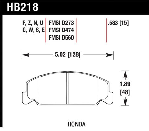 Hawk 88-89 Civic Si / 92-00 Civic CX / 88-00 DX / 98-00 GX Performance Ceramic Street Front Brake Pa