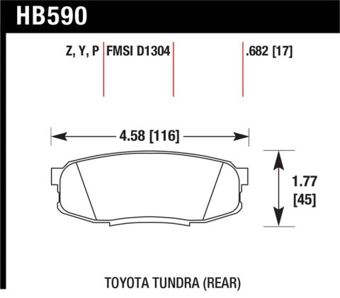 Hawk 08-10 Toyota Land Cruiser / 07-10 Tundra Super Duty Street Rear Brake Pads