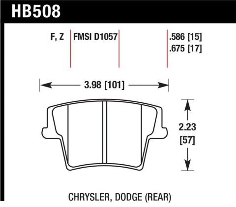 Hawk 05-10 Chrysler 300 (except SRT8) / 08 Dodge Challenger / 09-10 Dodge Challenger SE/RT HPS